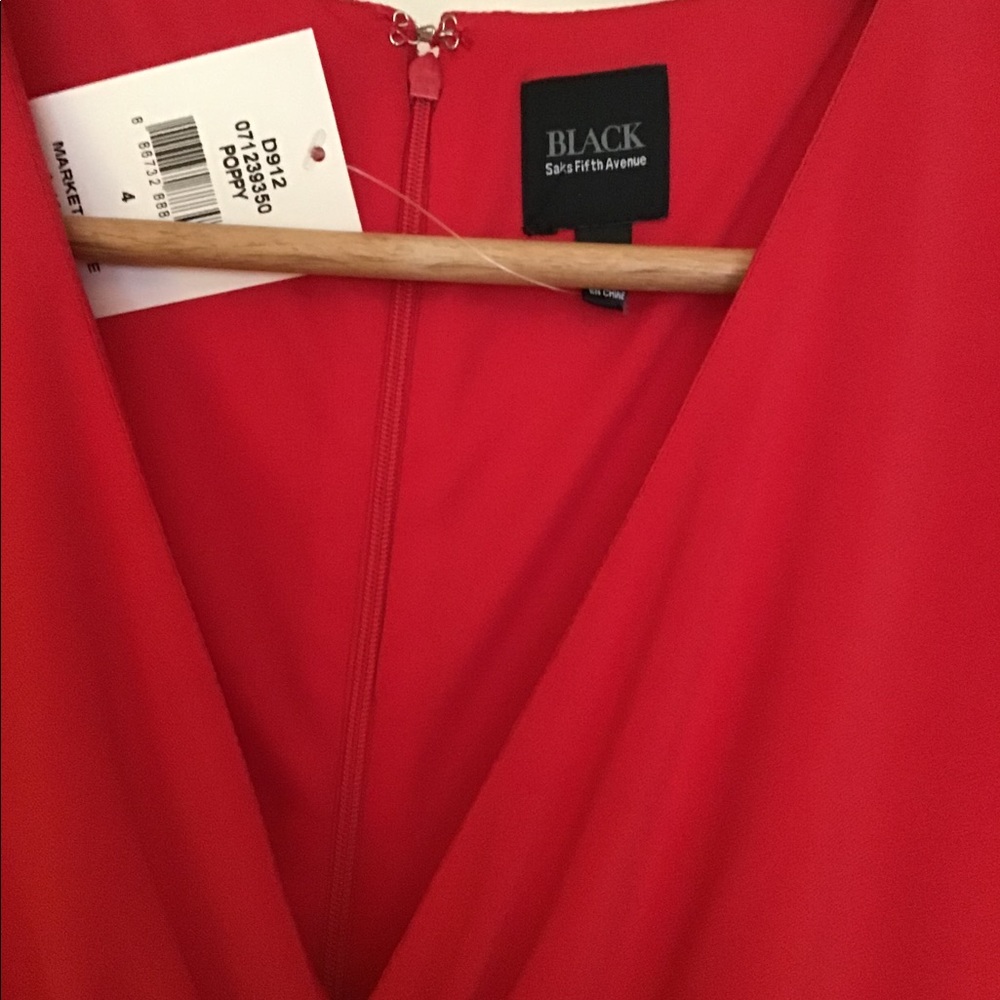 NWT Red V-Neck Dress - Picture 3 of 4